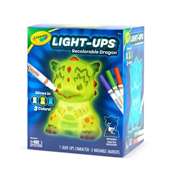 Crayola Light Ups Dragon, Light Up Toy, DIY Room Decor, Toys for Kids, Arts & Crafts, Dragon Lamp, Gift, Ages 4, 5, 6, 7