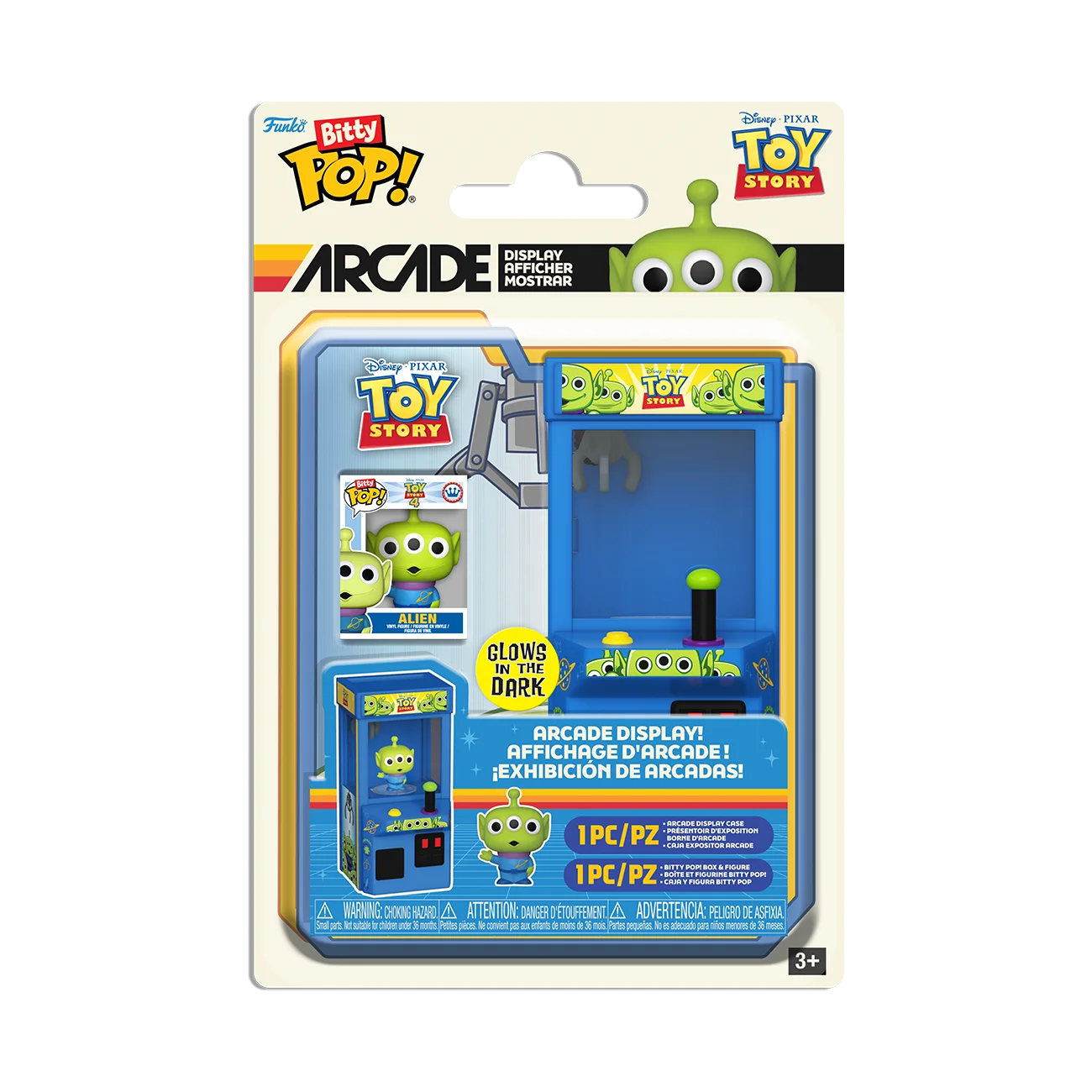 Funko Bitty POP! Arcade: Toy Story - Alien Claw Machine with Alien Collectible Glow-in-the-Dark Vinyl Mini-Figure