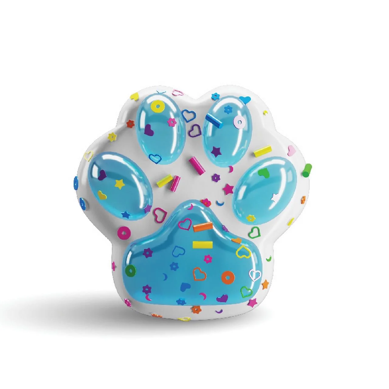 Taba Jelly Squishies Party Paw - FuFu Squeeze Stress Relief Toy for Kids & Adults - Stretchy & Sticky Fun Sensory Play with Decorations - Relaxing Fidget Toy for Anxiety Relief & Calming Exercise