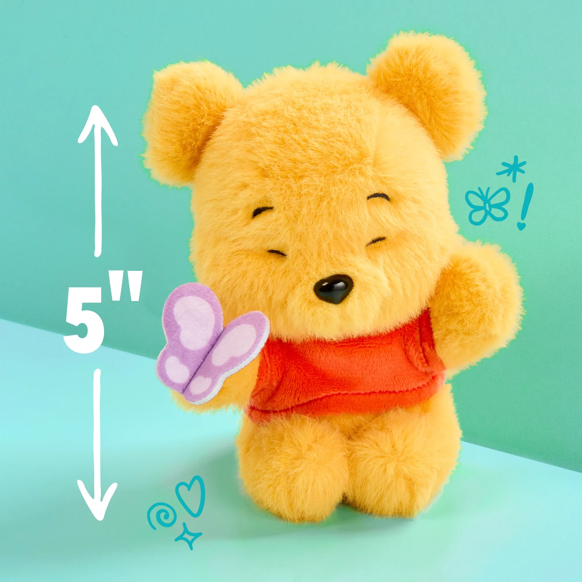 HAPPY HAUL Disney Winnie the Pooh Hunny Hugs Capsule Plush Collectible, Honey Pot Blind Capsule Surprise, 5.5 in Stuffed Toy, Short-Run Drop, Ages 8+
