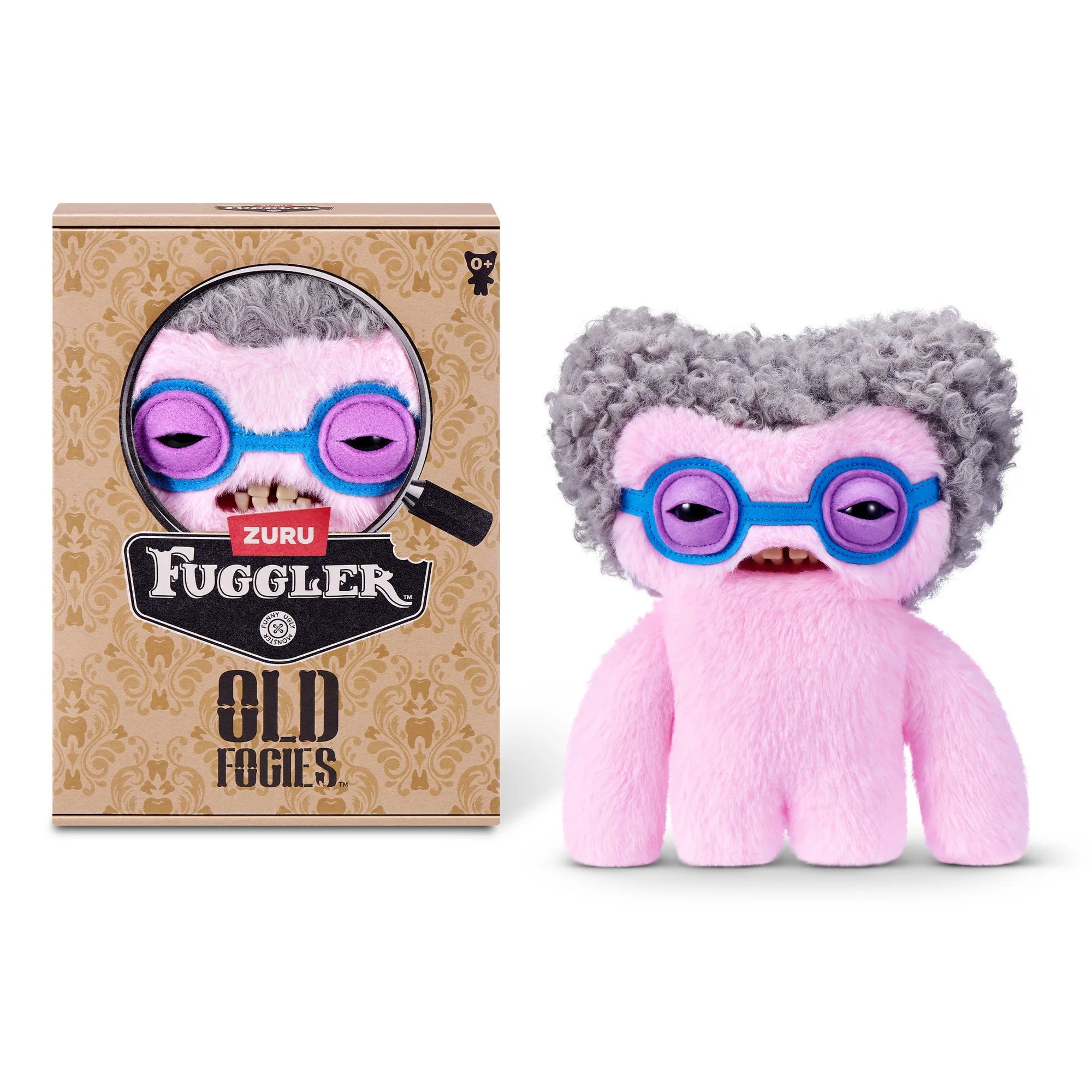 Fuggler Old Fogies 9 inch (Squidge), Funny Ugly Monster Stuffed Animal Toy by ZURU