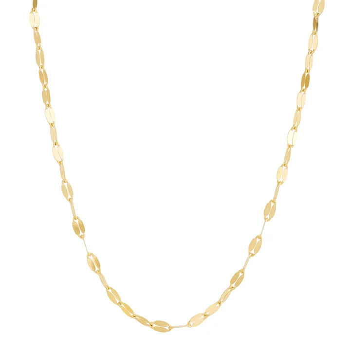 14kt Yellow Gold Mirror Necklace