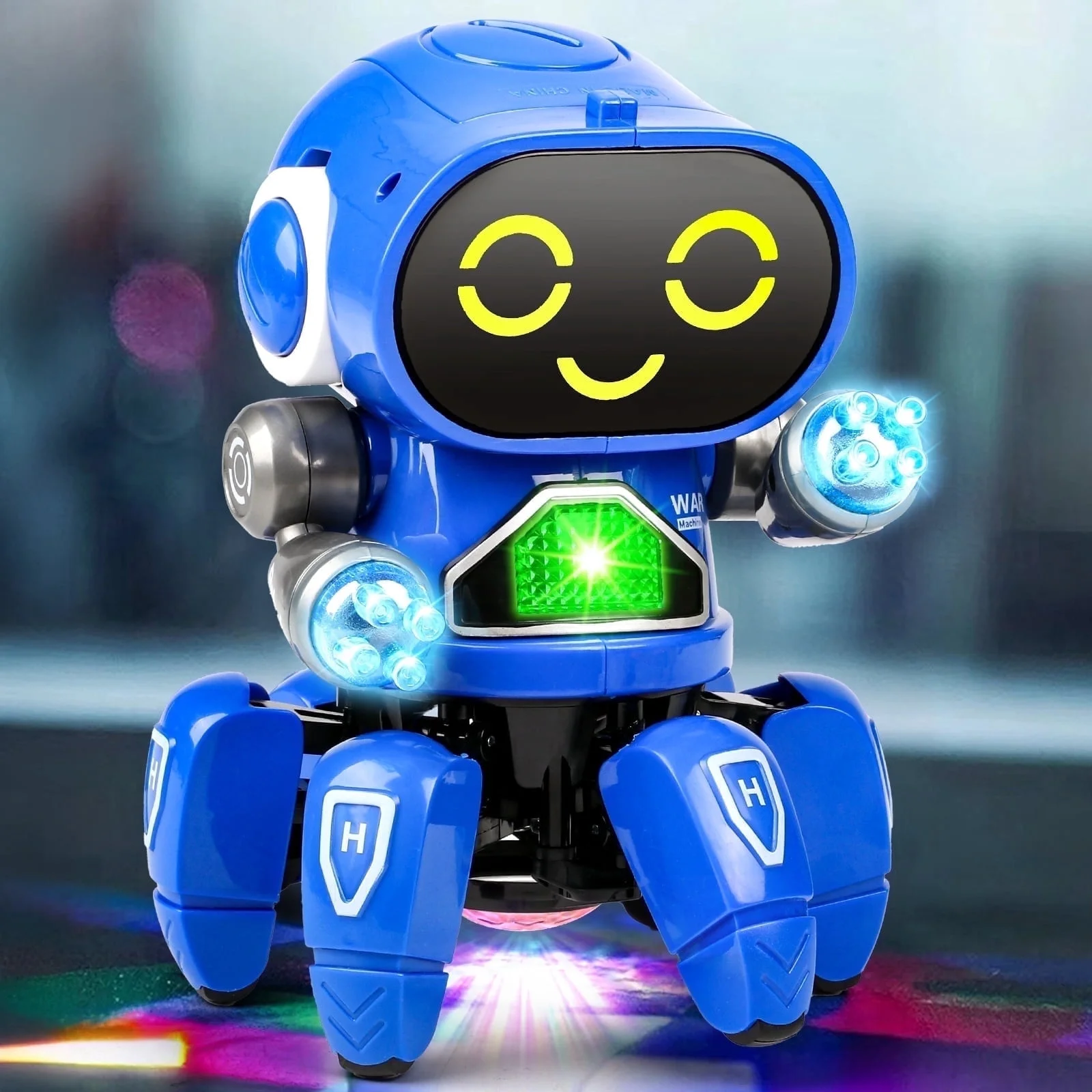 HopeRock Robot Toys for Kids, Smart Electronic Robot Walking Dancing for Todller with Lights/Music, Birthday Gift for Ages 3 4 5 6+ Boys and Girls, Blue.