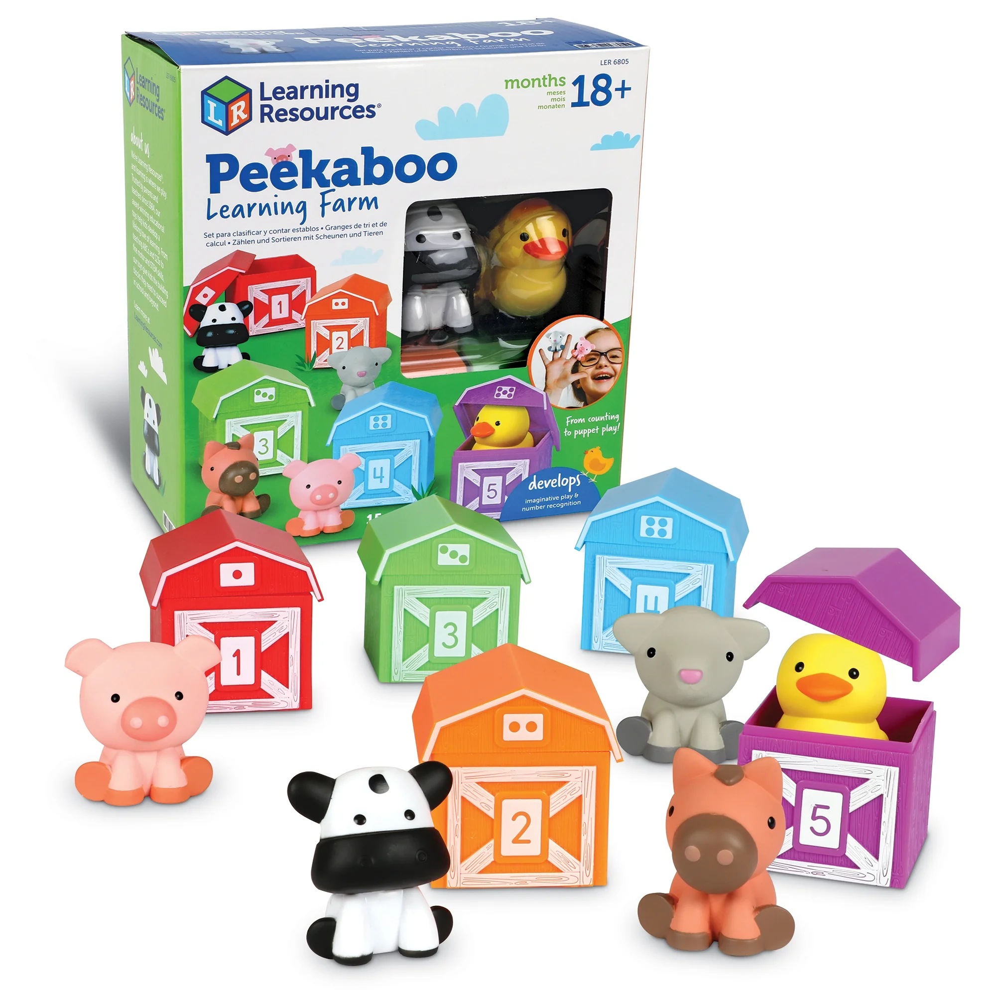 Learning Resources Peekaboo Learning Farm Educational Toys Ages 18 months