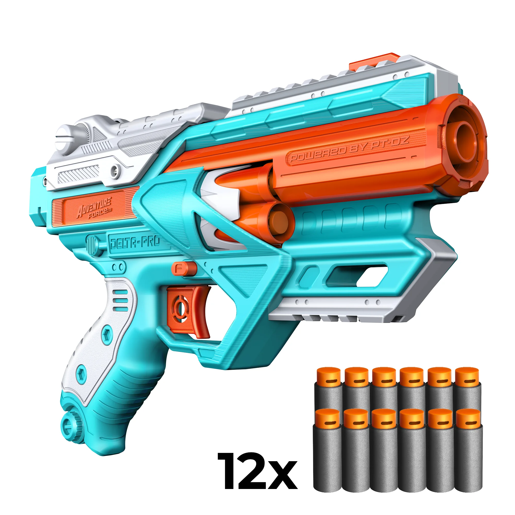 Adventure Force Tactical Strike Delta Pro Ultimate Auto-Advance 6 Cylinder Half-Length Pro Dart Blaster, 14+