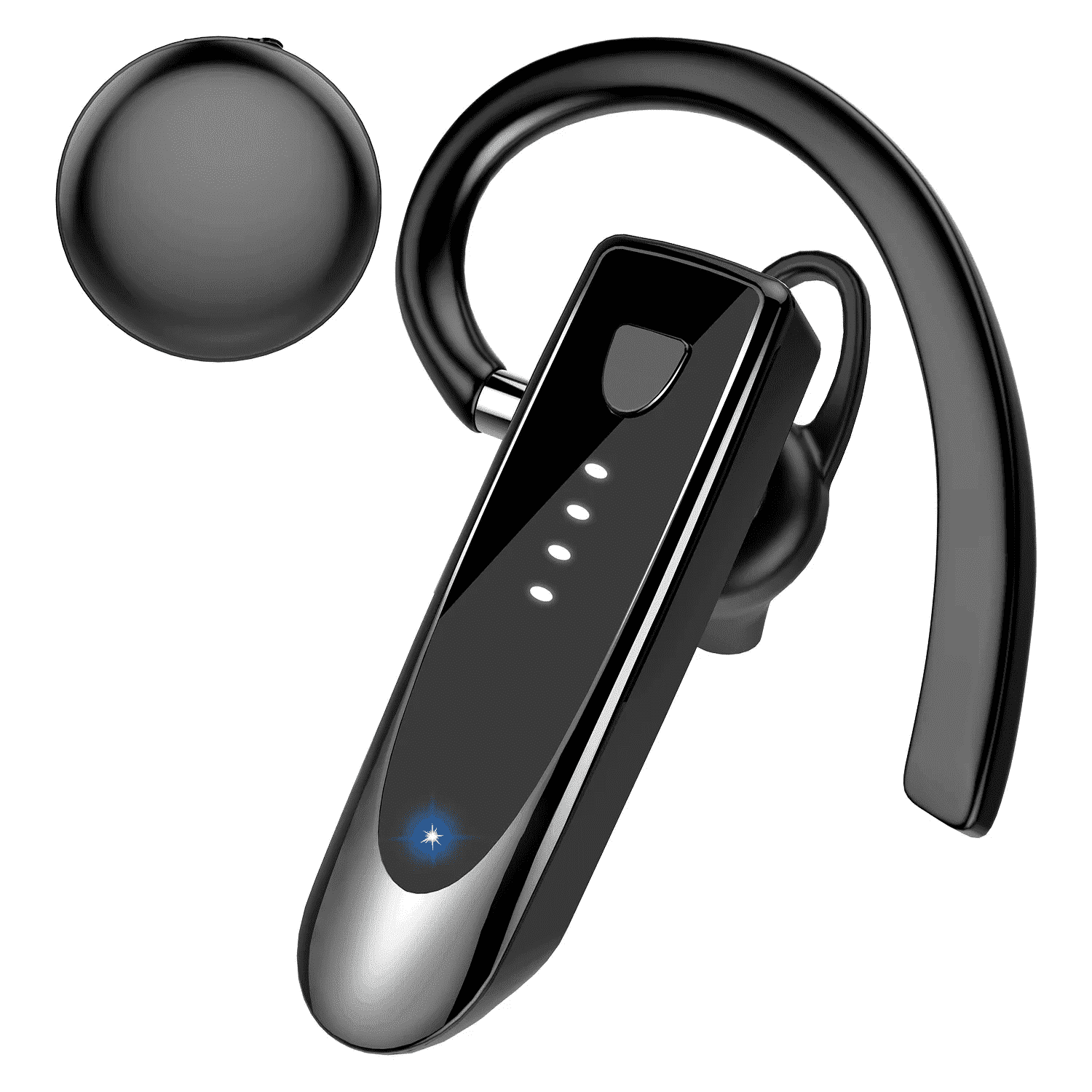 Bluetooth Headset V5.4, Single-Ear Wireless Earpiece with ENC Noise Canceling Mic, 20Hrs Call Time Handsfree Wireless Earbuds, 180 Hrs Standby Time Headphones for iOS Android /Office/Drivin
