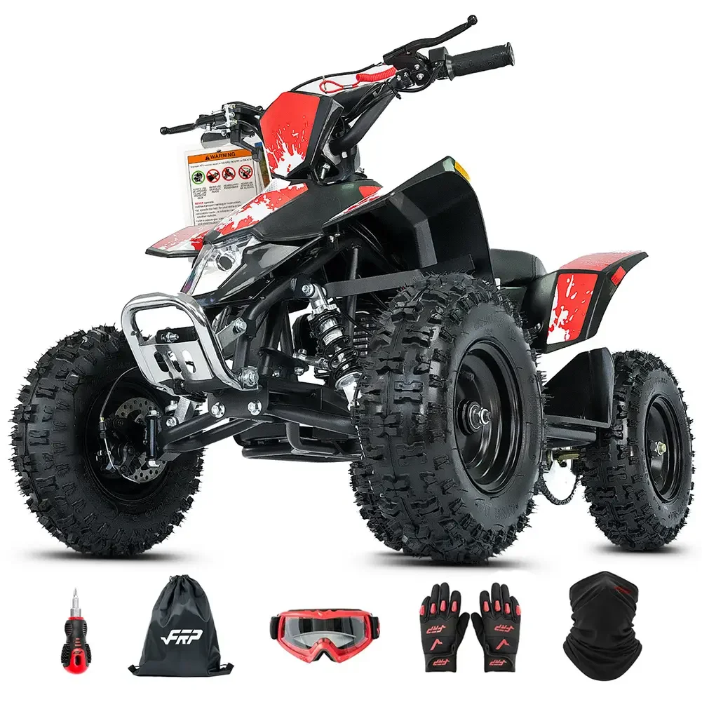 FRP 40cc Gas Powered Off-Road Bike, 4-Stroke Engine, Up to 15 MPH, Ages 13+, Adjustable Speed Control, Front & Rear Disc Brakes, Pull Start
