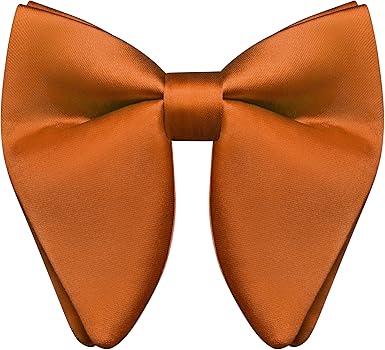 Branduce Solid Color Oversize Pre-tied Bow Tie Quality Adjustable Tuxedo Bowtie for Men Party Wedding