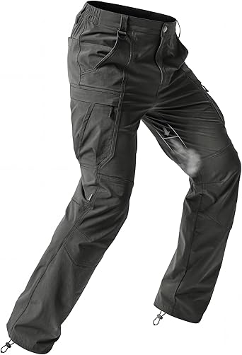 Moosehill Men's Hiking Pants: Quick Dry Water Resistant Lightweight for Outdoor Fishing Travel with 7 Secure Pockets