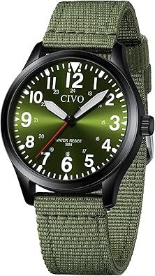 CIVO Military Watch for Men Waterproof: Analog Mens Watches Classic- Field Wrist Watches for Man