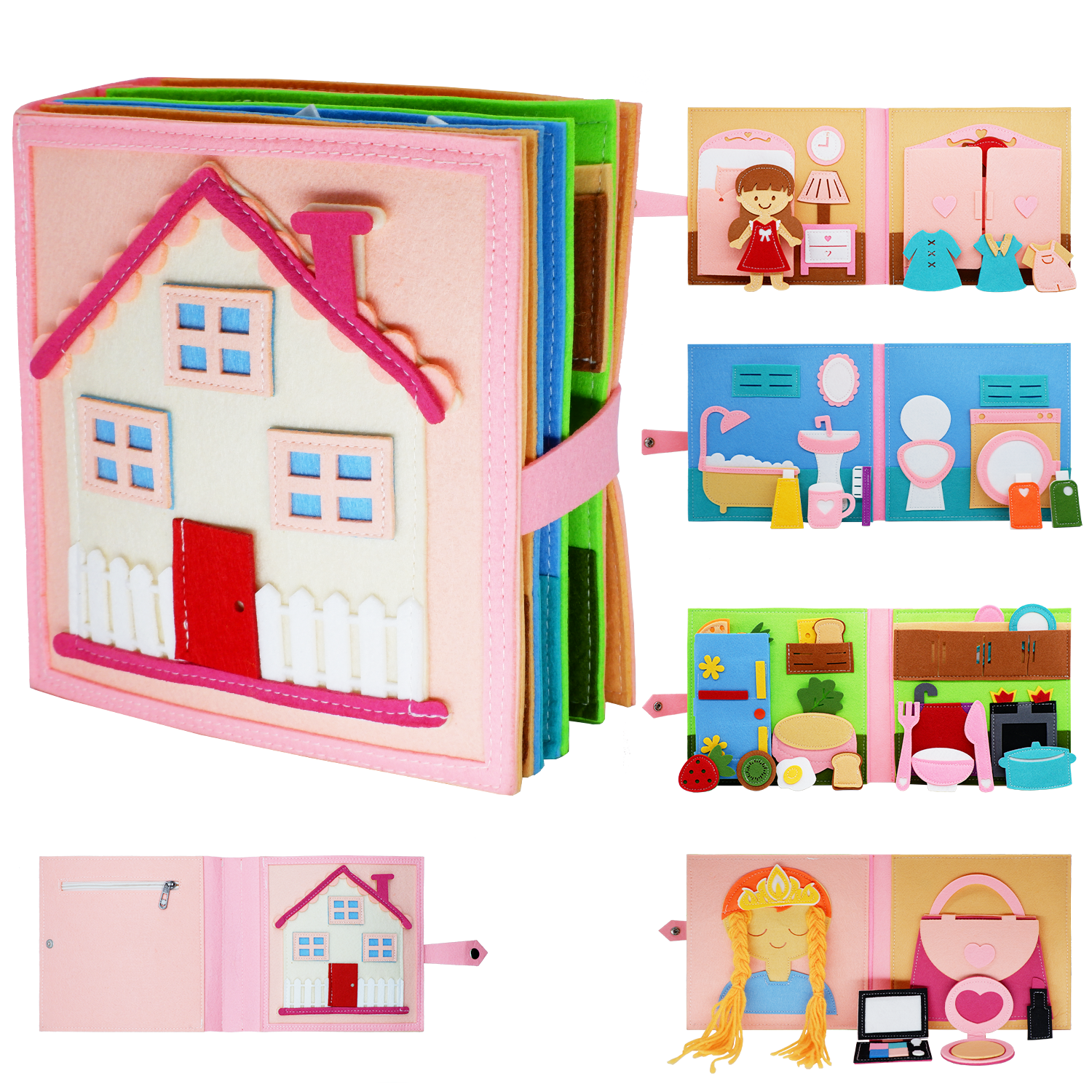 Montessori Learning Toys for Toddlers 1-3, Busy Board Toys for Toddler Girls 1 2 3 Year Old, Birthday Gifts Toys for 1 2 3 4 Year Old Girls