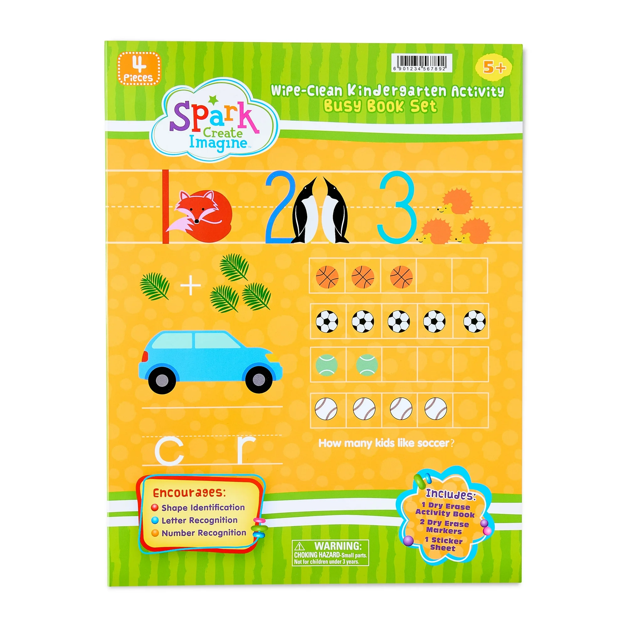 Spark Create Imagine Wipe Clean Kindergarten Activity Busy Book Set