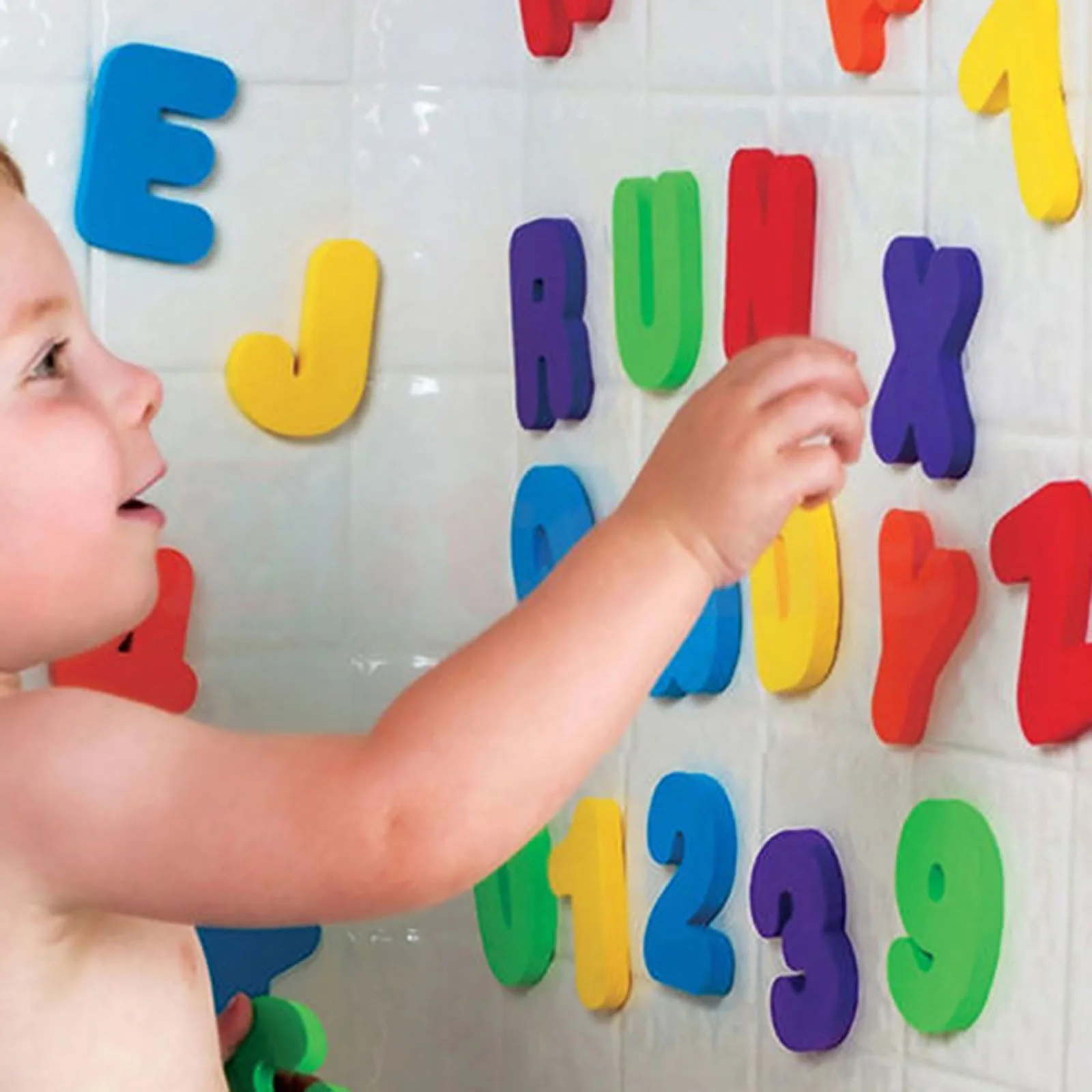 Qocolhg Baby Bath Toys for Kids Ages 1-3, 36Pcs Learn Letters and Numbers, Montessori Toys for 1 2 Year Old, Toddler Toys 2-3, Christmas Birthday Gift for Boys Girls