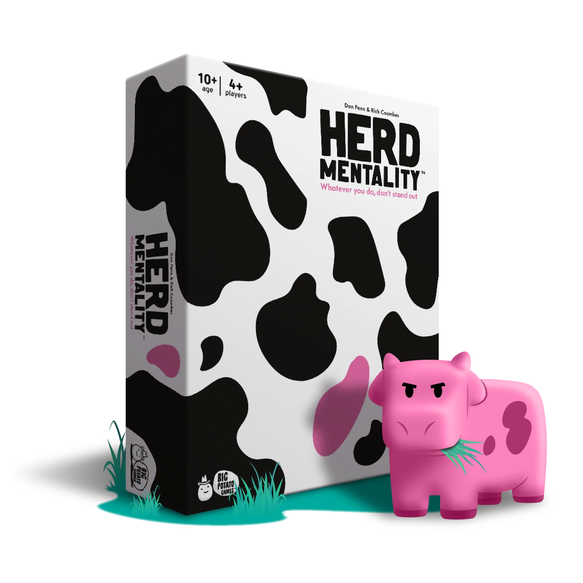 Big Potato Games Herd Mentality Udderly Funny Family Board Game Easy & Fun for Big Groups, 4-20 Players, Ages 10+