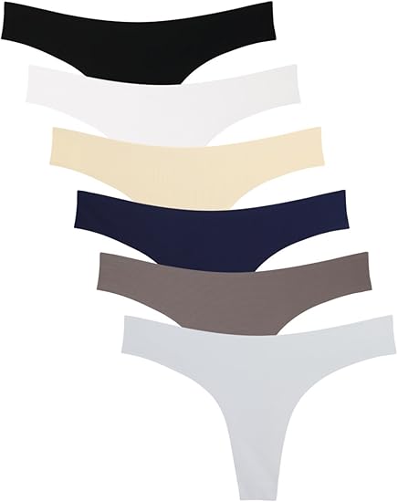 Wealurre Women's Microfiber Low Rise No Show Thong Pantie