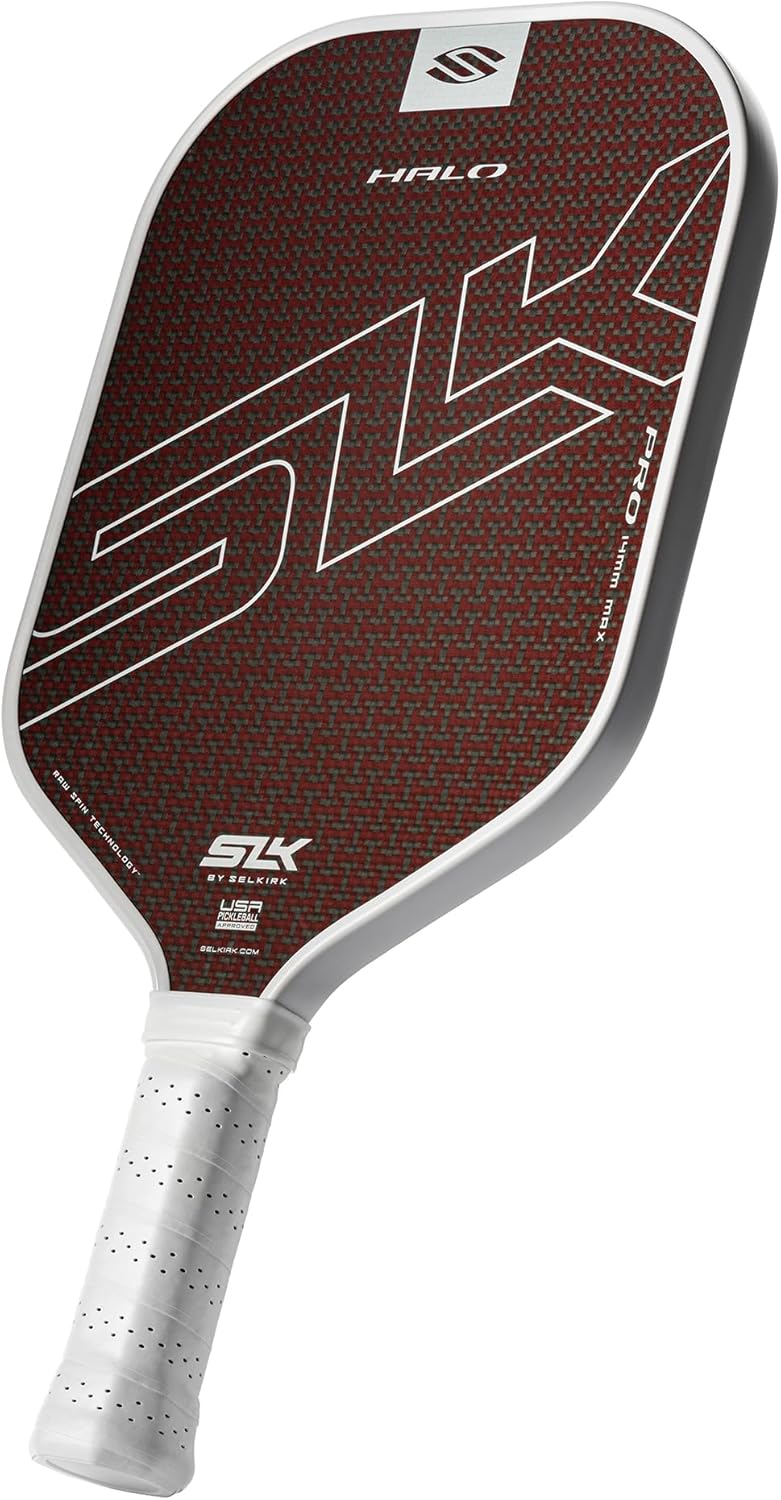 Selkirk Sport SLK Halo Raw Carbon Fiber Pickleball Paddle | Designed in The USA | Choose The T700 Raw Carbon Fiber Power, 18k Ultraweave Control, or Aramid...