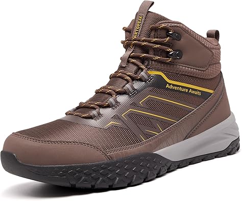 Men's Waterproof Hiking Boots - Trekking Shoes for Men, Outdoor Camping Mountaineering Backpacking Boots, All Terrain Hiking Trail Shoes