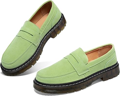 Women's Suede Penny Loafer Comfort Driving Moccasins Casual Slip-Ons Loafer Flats Fashion Women Business Work Shoes