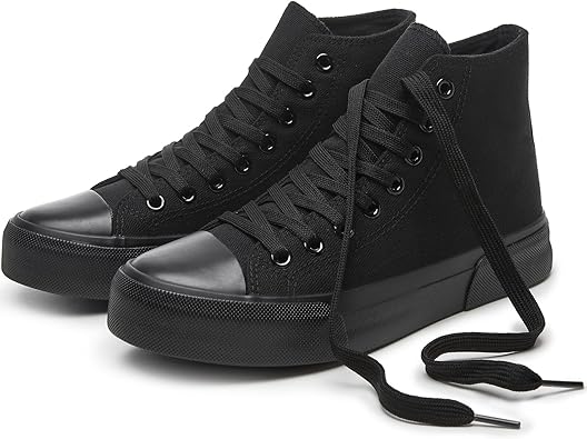 hash bubbie High Top Sneakers for Women Classic High Tops Canvas Shoes Lace up Women's Fashion Sneaker