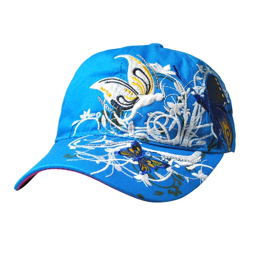 yunLXY On Sale Women's Baseball Caps Under $5 Women Ladies Butterfly Baseball Cap Hat Sun Hats