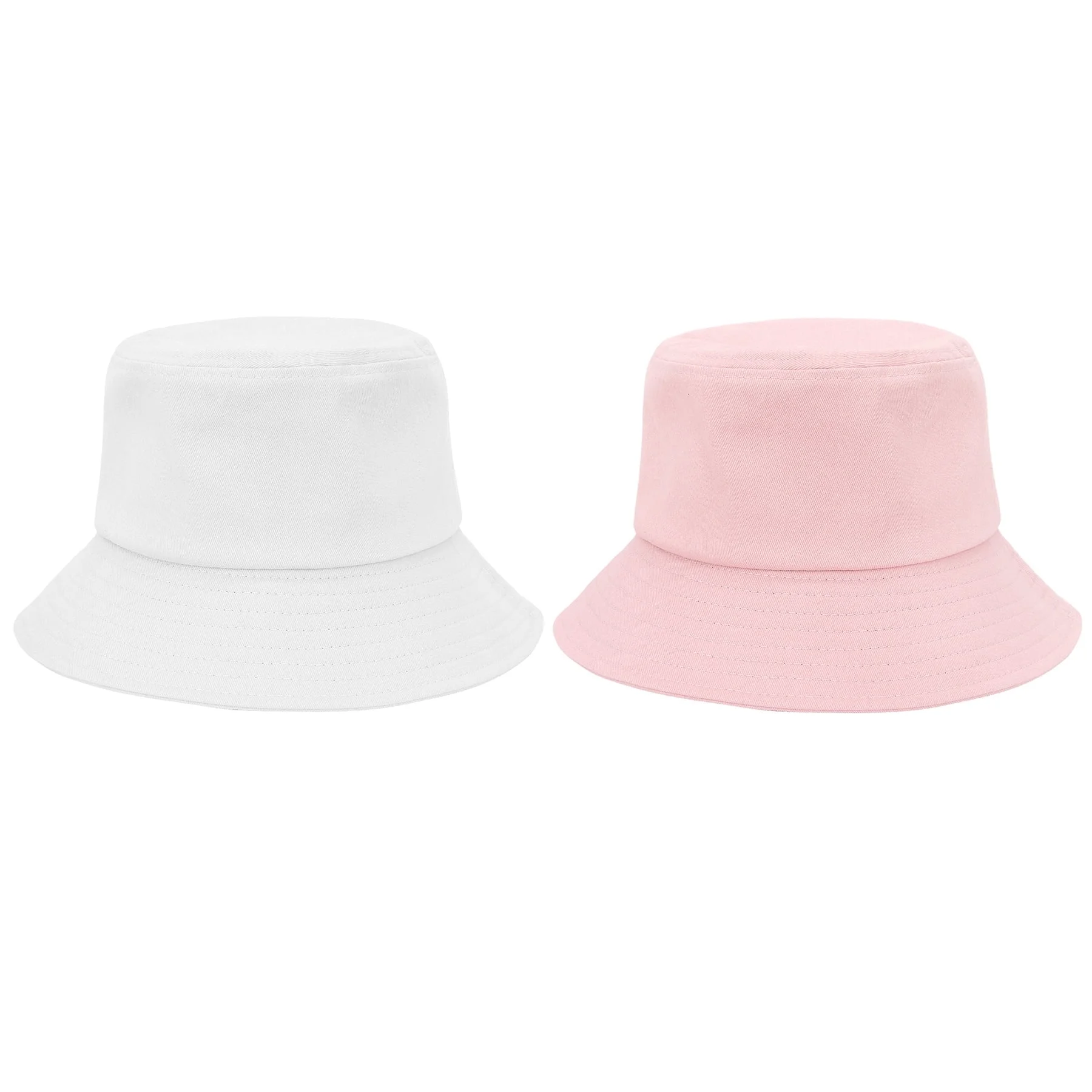American Trends Bucket Hat for Women Men Sun Hat with UV Protection for Outdoor Sports Beach Packable Summer Hats for Women White & Pink