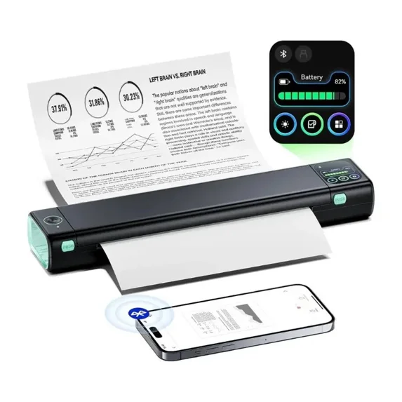 Key item features ‌Multi-purpose - Supports 5 paper sizes + 3 paper types, from A4 contracts to 2-inch labels. Marathon-class battery life - 2600mAh battery prints 160 pages + continuously, no need to recharge for a week on business trips. Full device com