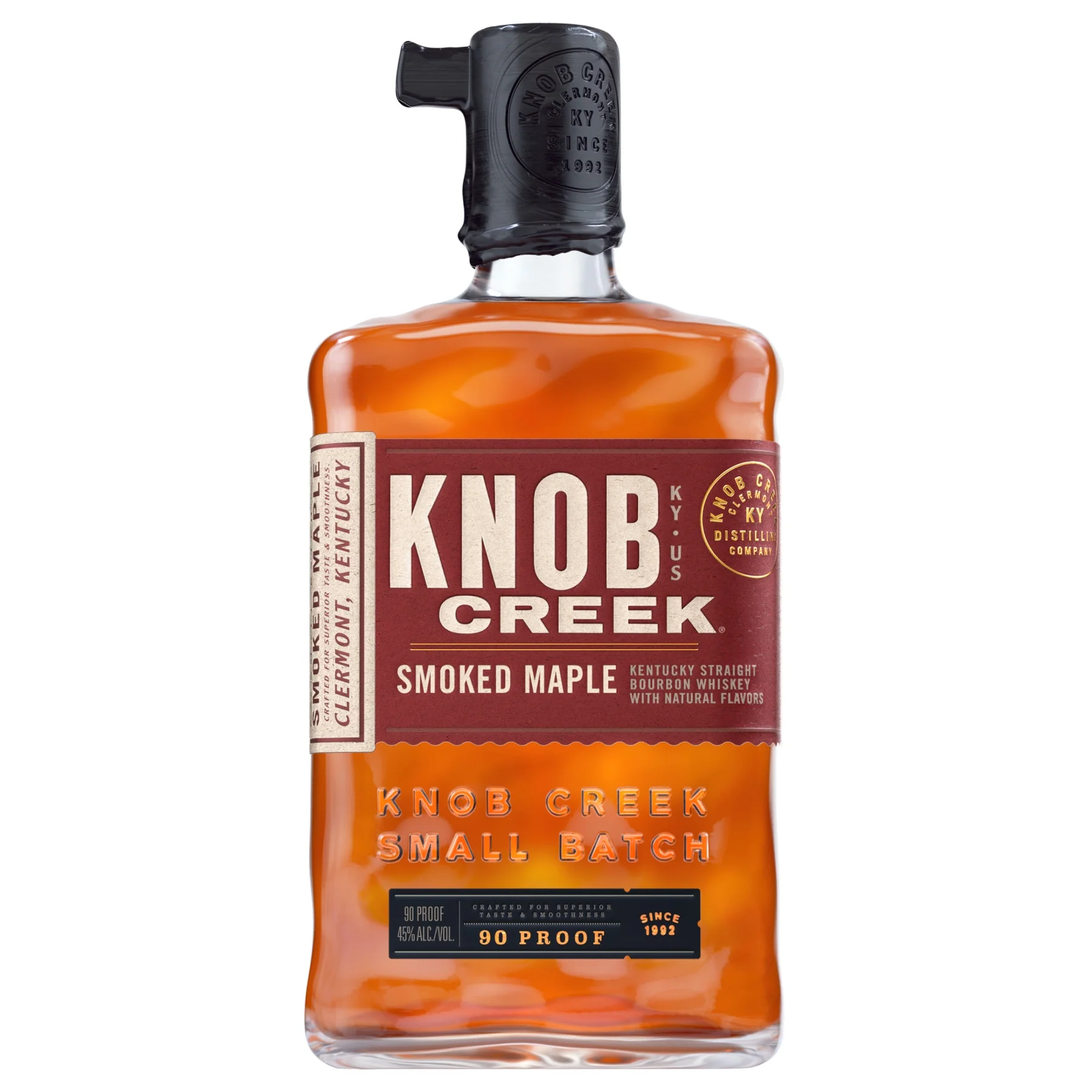 Knob Creek Smoked Maple Flavored Whiskey, 750 ml Bottle, 45% ABV