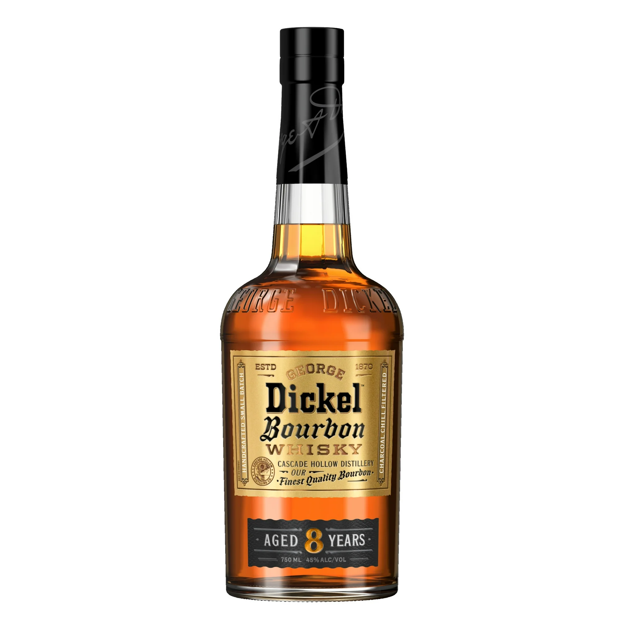 George Dickel Bourbon Whisky Aged 8 Years, 750 mL, 45% ABV