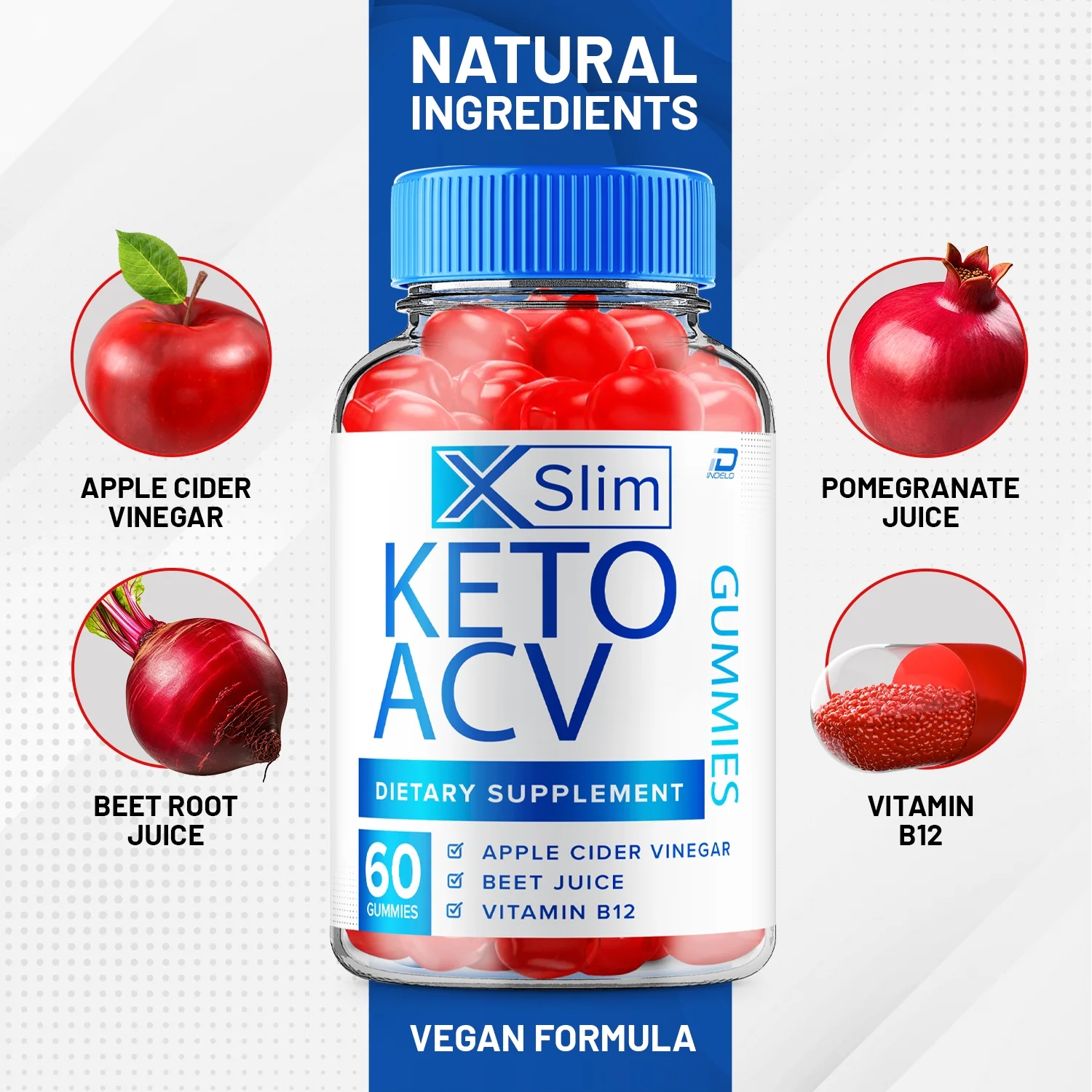 (3 Pack) XSlim Gummies - XSlim Apple Cider Vinegar Gummy Supplement for Energy - XSlim Keto Gummies Dietary Supplement (180 Gummies)
