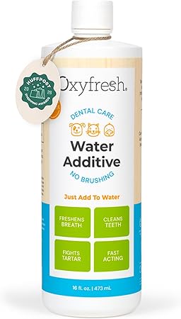 Oxyfresh Premium Pet Dental Care Solution Pet Water Additive: Best Way to Eliminate Bad Dog Breath and Cat Bad Breath - Fights Tartar & Plaque - So Easy...