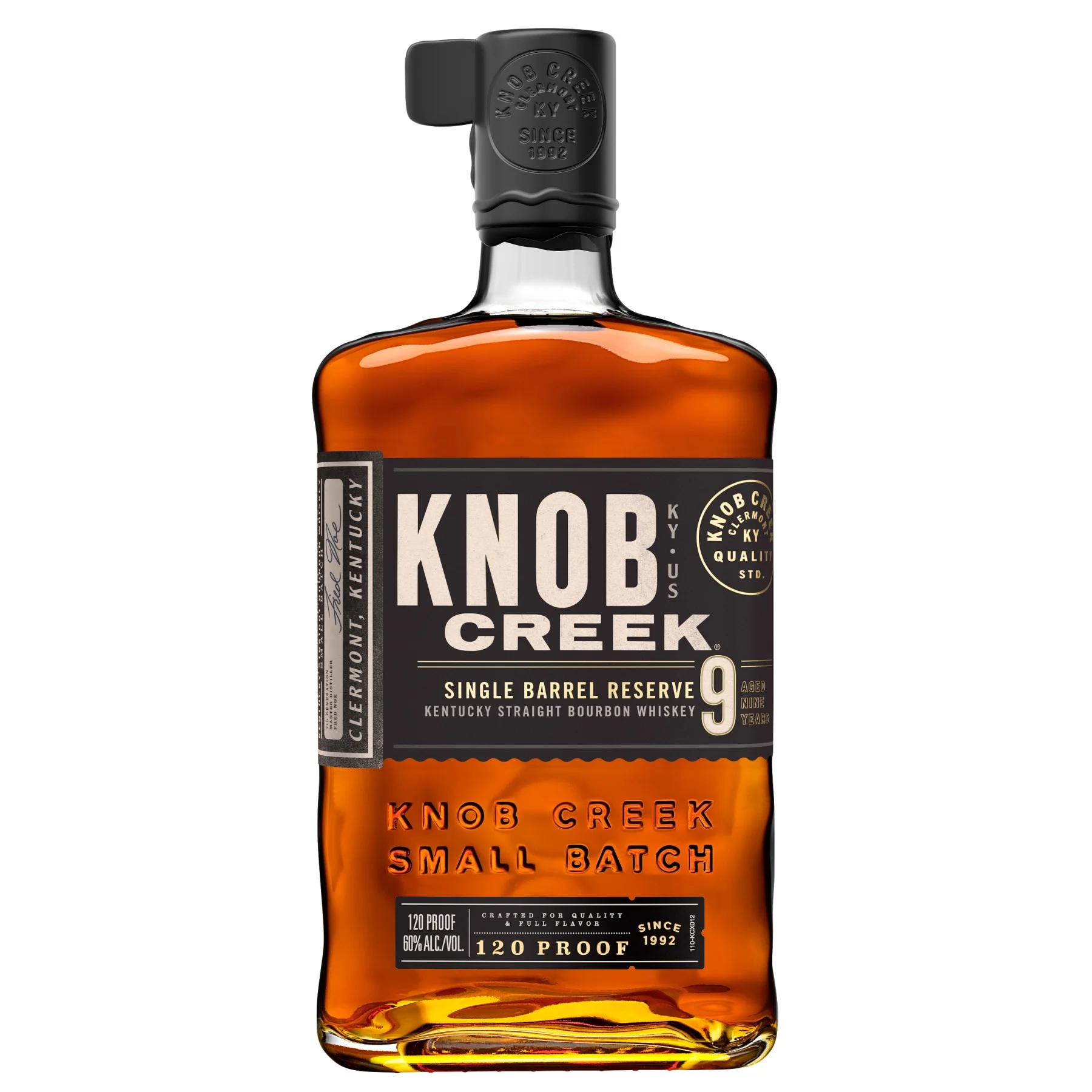 Knob Creek Single Barrel Reserve Straight Bourbon Aged 9 YR, 750 ml Bottle, 60% ABV