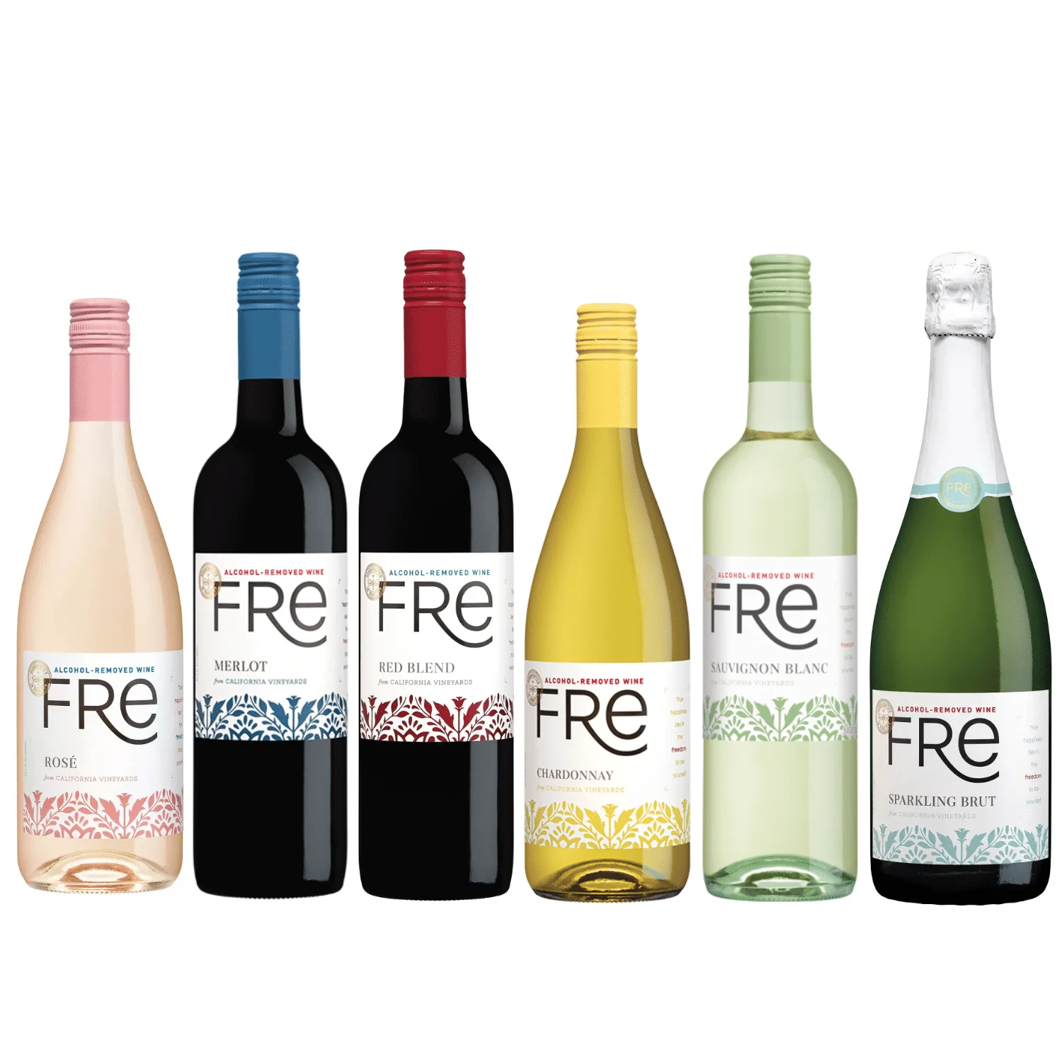 Fre Non-alcoholic Wine Variety Pack (6 Bottles)