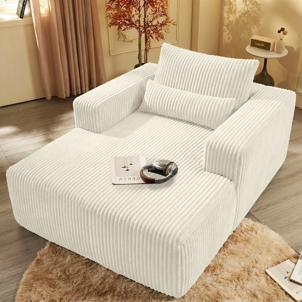 Hero image 4 of 75" No-Assembly Corduroy Sofa Bed, Ultra-Soft Compressed Couch, Multi-Functional Chaise for Napping/Reading/Living Room Bedroom, 4 of 5    Unbranded 75" No-Assembly Corduroy Sofa Bed, Ultra-Soft Compressed Couch, Multi-Functional Chaise fo
