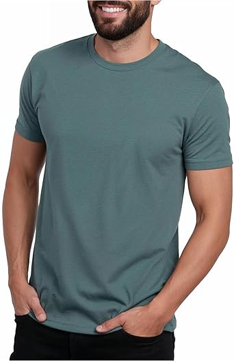 INTO THE AM Mens T Shirts Soft Cotton Blend Crew Neck Tee S - 4XL Athletic Fit Plain Casual T-Shirt for Men