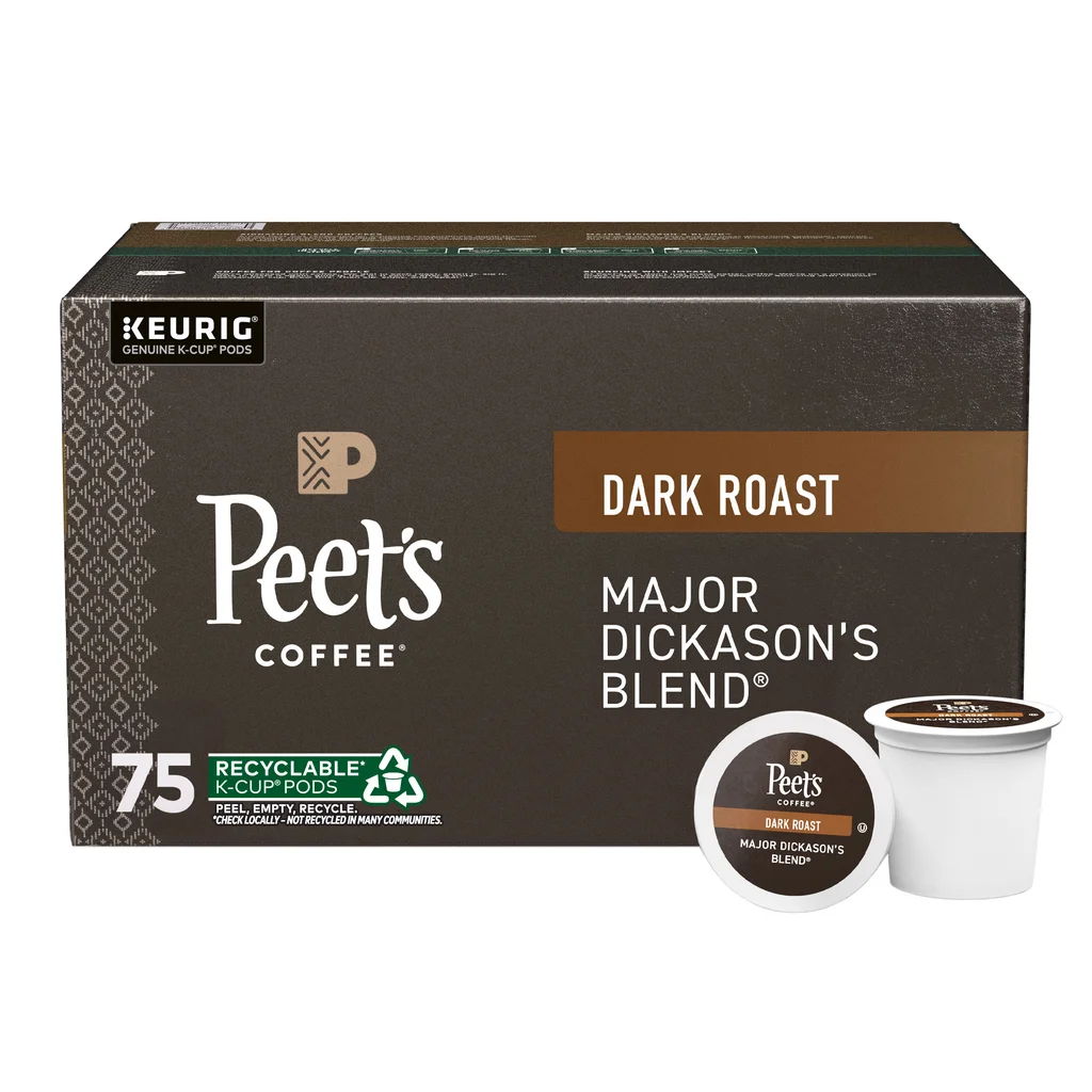 Peet's Coffee Major Dickason's Blend K-Cup Coffee Pods, 75-count