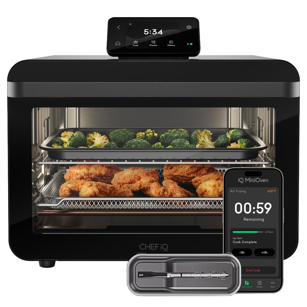 CHEF iQ MiniOven 25 Qt. Smart Toaster Oven Air Fryer, iQ Sense Included