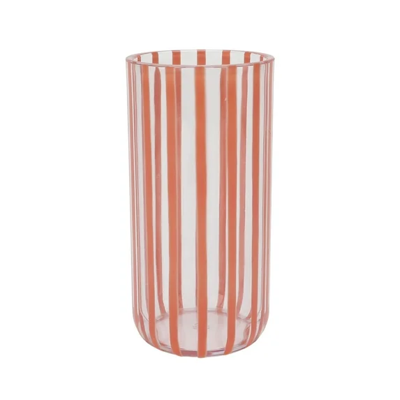 Mainstays by Becky G. & Alejandra 18-Ounce Tall Acrylic Stripe Line Tumbler, Orange