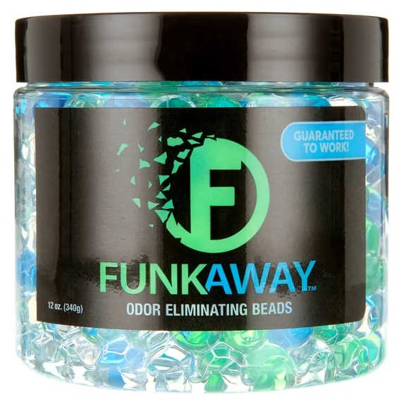 FunkAway Odor Eliminating Beads, Supercharged Odor Absorbing Beads, 12 oz