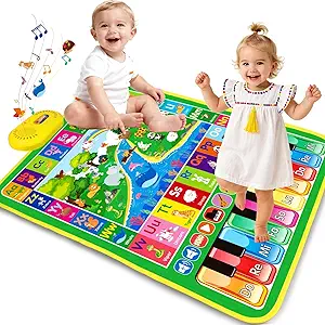 Baby Toys for 1 Year Old Gifts: 3 in 1 Alphabet Animal Piano Music Play Mat - Toddler Toys Age 1-3 Musical Toy 12-18 Months Babies Birthday Christmas Gift...