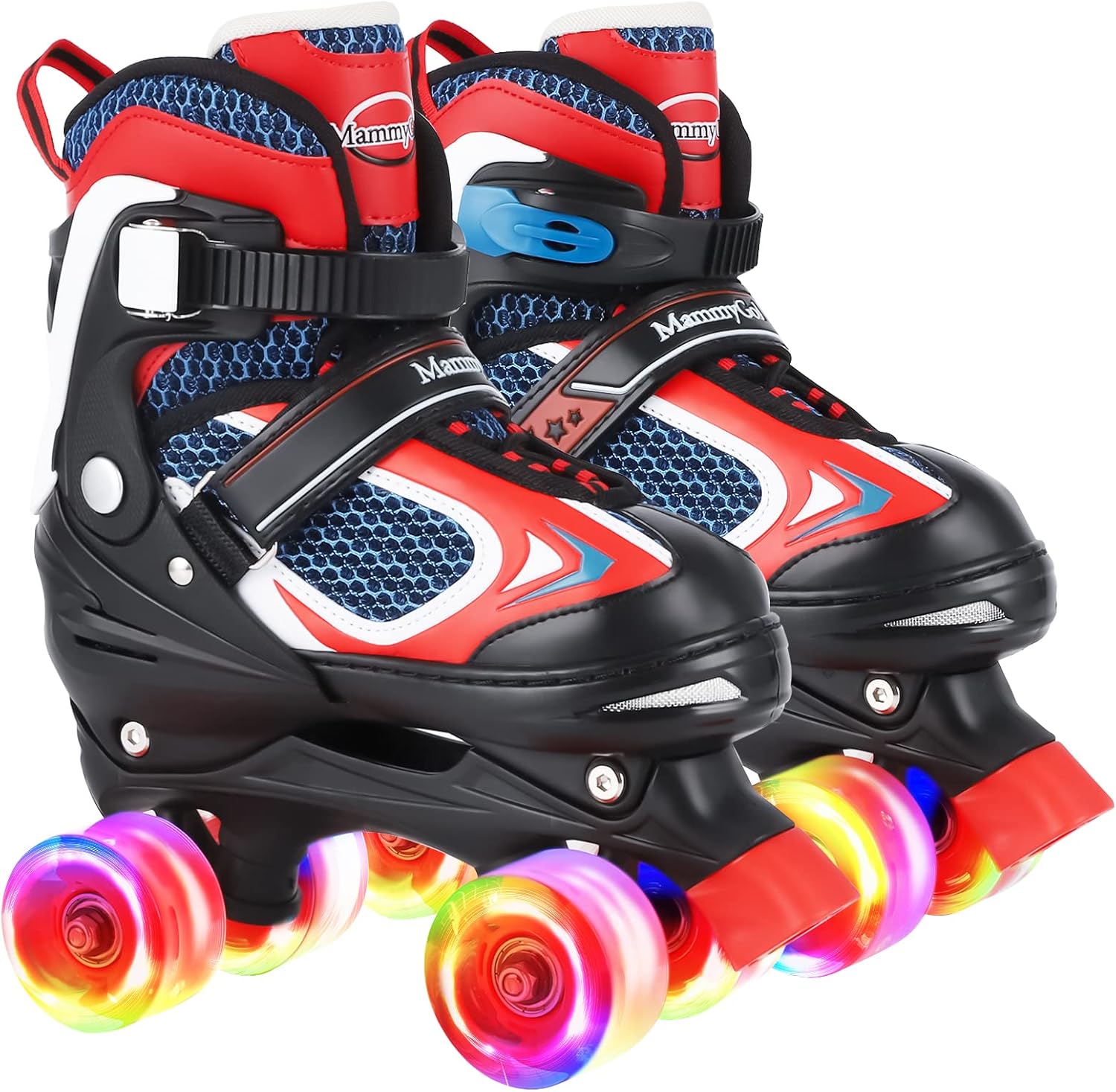 Nattork Kids Roller Skates for Boys Girls,4 Sizes Adjustable Roller Skates with Light up Wheels,Fun Rollerskates for Toddler Kids Beginners Indoor Outdoor