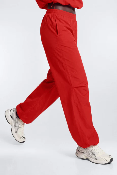 CoreNylon 32″ Wide Leg Track Pant - Red