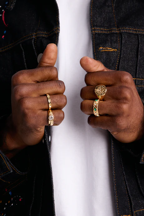 Imperial Crest Ring Set - Gold