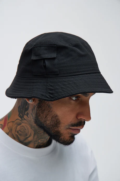 No Empty Pockets Bucket Hat - Black