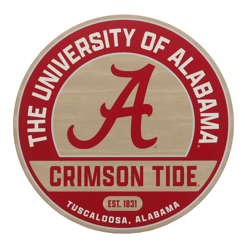 NCAA Wood Round Wall Sign