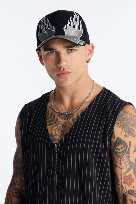 Super Hot Embroidery Cotton Twill Snapback Hat - Black