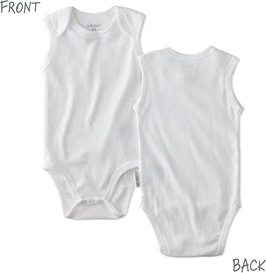 Butterblu Sam 10-Pack Sleeveless Bodysuits 100% Organic Cotton Baby Clothes for Boys and Girls