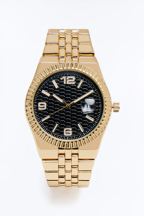 Golden Midnight Hour Watch - Gold/Black