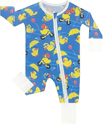 GUISBY Baby Boys' Pajamas Sleep N Play, Baby Clothes, Long Sleeve, Footless,Newborn-2T