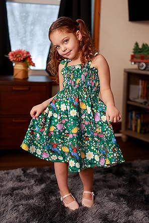 Disney Princess Frozen Elsa Minnie Stitch Toddler Girl Dress Bow Tie Straps Smocked Summer Outfit Birthday Party Clothes 2-9Y