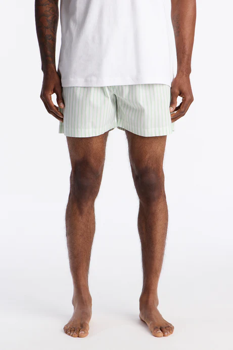 Classic Striped Cotton Boxer - Green
